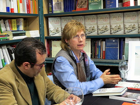 Núria Esponellà i Xavier Delòs durant la trobada