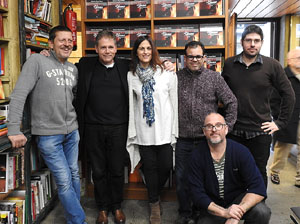 Llibreria Geli. Presentació de Cassoles de Girona d'Abraham Simon, amb Assumpció Cantalozella i Enric Viladot