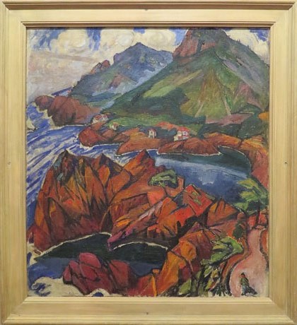 Mela Muter. Paisatge des de Trayas. Roques vermelles. Ca. 1921