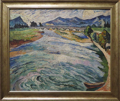 Mela Muter. Remolins al riu Roine prop d'Avinyó. Ca. 1940-1945
