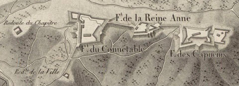 Plan de Gironne et de ses environs. L. A. Paulmier. Detall