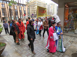Celebraci&oacute; de l'any nou xin&egrave;s a Girona. La cercavila