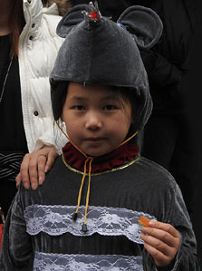 Celebraci&oacute; de l'any nou xin&egrave;s a Girona. La gent