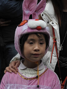 Celebraci&oacute; de l'any nou xin&egrave;s a Girona. La gent