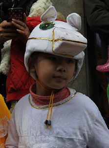 Celebraci&oacute; de l'any nou xin&egrave;s a Girona. La gent