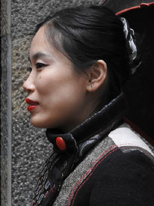 Celebraci&oacute; de l'any nou xin&egrave;s a Girona. La gent