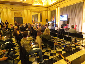 Celebració del Dia d'Europa 2016 al Saló de Descans del Teatre Municipal de Girona