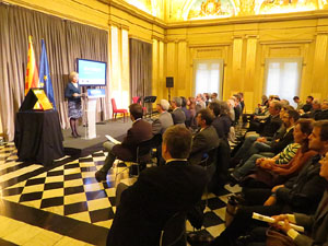 Celebració del Dia d'Europa 2016 al Saló de Descans del Teatre Municipal de Girona