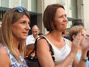 Diada Nacional 2016. Concentració a la plaça del Vi, lectura del manifest i cant de Els Segadors