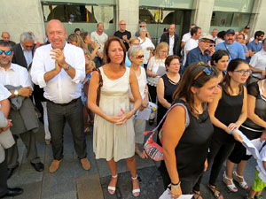 Diada Nacional 2016. Concentració a la plaça del Vi, lectura del manifest i cant de Els Segadors