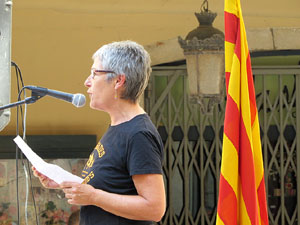 Diada Nacional 2016. Concentració a la plaça del Vi, lectura del manifest i cant de Els Segadors