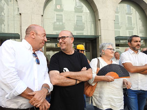 Diada Nacional 2016. Concentració a la plaça del Vi, lectura del manifest i cant de Els Segadors