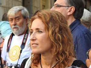 Diada Nacional 2016. Concentració a la plaça del Vi, lectura del manifest i cant de Els Segadors