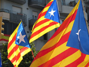 Diada Nacional 2016. Manifestaci&oacute; sotre el lema A punt. Endavant rep&uacute;blica catalana, a Salt