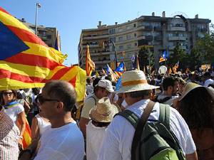 Diada Nacional 2016. Manifestació sotre el lema A punt. Endavant república catalana, a Salt