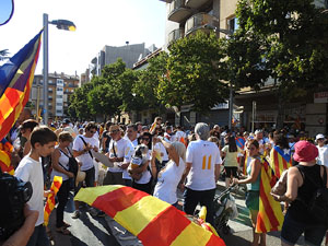 Diada Nacional 2016. Manifestació sotre el lema A punt. Endavant república catalana, a Salt