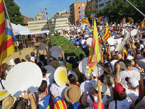Diada Nacional 2016. Manifestació sotre el lema A punt. Endavant república catalana, a Salt