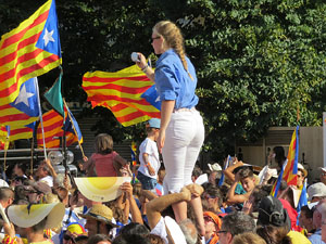 Diada Nacional 2016. Manifestació sotre el lema A punt. Endavant república catalana, a Salt