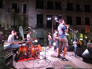 Diada Nacional 2016. Concert del grup Falciots Ninja a la plaça del Vi