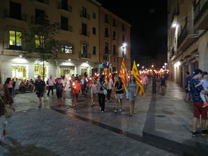 Diada Nacional 2016. X Marxa de Torxes de Girona pels carrers del Barri Vell