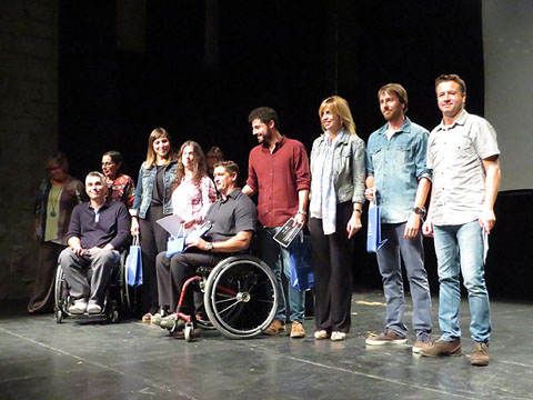 Els premiats amb el guard&oacute; Costa Brava Inclusive Mobile Film