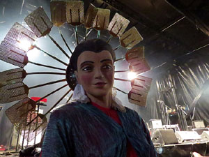 Fires 2016. Bateria de Girona. Cercavila de percusi&oacute; amb la Verge del Bombo