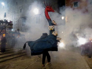 Fires 2016. La Beatufarra, descens del Beatusaure per les escales de la Catedral de Girona