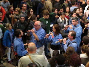 Fires 2016. Castells dins la nau gòtica de la Catedral de Girona