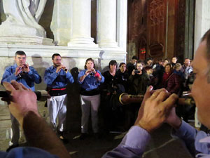 Fires 2016. Castells dins la nau gòtica de la Catedral de Girona