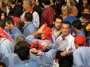 Fires 2016. Castells dins la nau gòtica de la Catedral de Girona