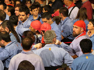 Fires 2016. Castells dins la nau gòtica de la Catedral de Girona