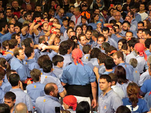 Fires 2016. Castells dins la nau gòtica de la Catedral de Girona