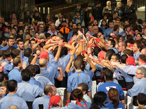 Fires 2016. Castells dins la nau gòtica de la Catedral de Girona