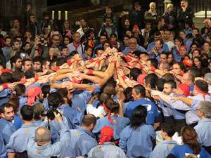 Fires 2016. Castells dins la nau gòtica de la Catedral de Girona