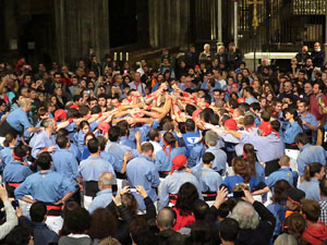 Fires 2016. Castells dins la nau gòtica de la Catedral de Girona