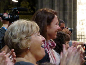 Fires 2016. Castells dins la nau gòtica de la Catedral de Girona