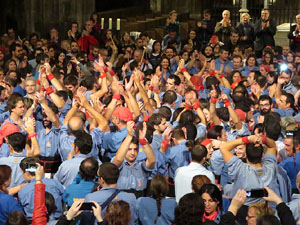 Fires 2016. Castells dins la nau gòtica de la Catedral de Girona