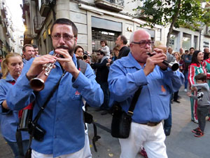 Fires 2016. Els Castells de Vigília a la Rambla de la Llibertat, amb els Marrecs de Salt i la Nova Muixeranga d'Algemesí