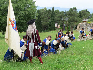 Girona resisteix! Jornades de recreaci&oacute; hist&ograve;rica de la Guerra de Successi&oacute;. Castell de Montju&iuml;c. Assalt de les portes del castell