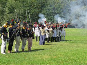 IX Festa Reviu els Setges Napole&ograve;nics de Girona. Recreaci&oacute; d'una batalla al parc de les Ribes del Ter