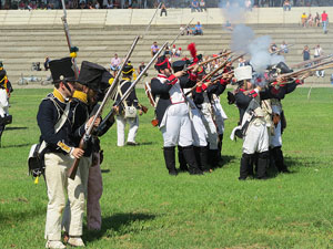 IX Festa Reviu els Setges Napole&ograve;nics de Girona. Recreaci&oacute; d'una batalla al parc de les Ribes del Ter