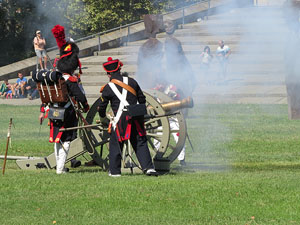 IX Festa Reviu els Setges Napole&ograve;nics de Girona. Recreaci&oacute; d'una batalla al parc de les Ribes del Ter