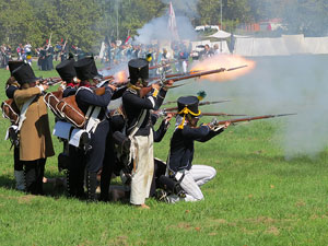 IX Festa Reviu els Setges Napole&ograve;nics de Girona. Recreaci&oacute; d'una batalla al parc de les Ribes del Ter