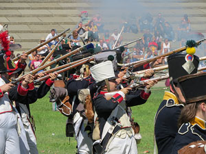 IX Festa Reviu els Setges Napole&ograve;nics de Girona. Recreaci&oacute; d'una batalla al parc de les Ribes del Ter