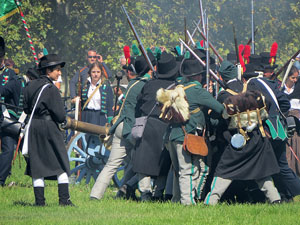 IX Festa Reviu els Setges Napole&ograve;nics de Girona. Recreaci&oacute; d'una batalla al parc de les Ribes del Ter