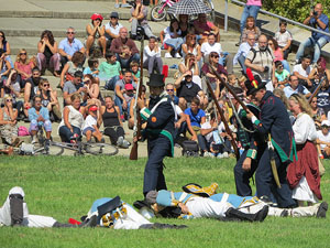 IX Festa Reviu els Setges Napole&ograve;nics de Girona. Recreaci&oacute; d'una batalla al parc de les Ribes del Ter