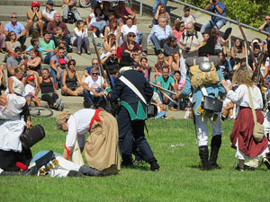 IX Festa Reviu els Setges Napole&ograve;nics de Girona. Recreaci&oacute; d'una batalla al parc de les Ribes del Ter