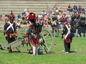 IX Festa Reviu els Setges Napole&ograve;nics de Girona. Recreaci&oacute; d'una batalla al parc de les Ribes del Ter
