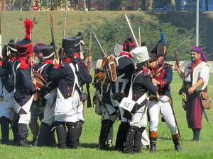 IX Festa Reviu els Setges Napole&ograve;nics de Girona. Recreaci&oacute; d'una batalla al parc de les Ribes del Ter