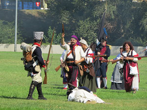 IX Festa Reviu els Setges Napole&ograve;nics de Girona. Recreaci&oacute; d'una batalla al parc de les Ribes del Ter